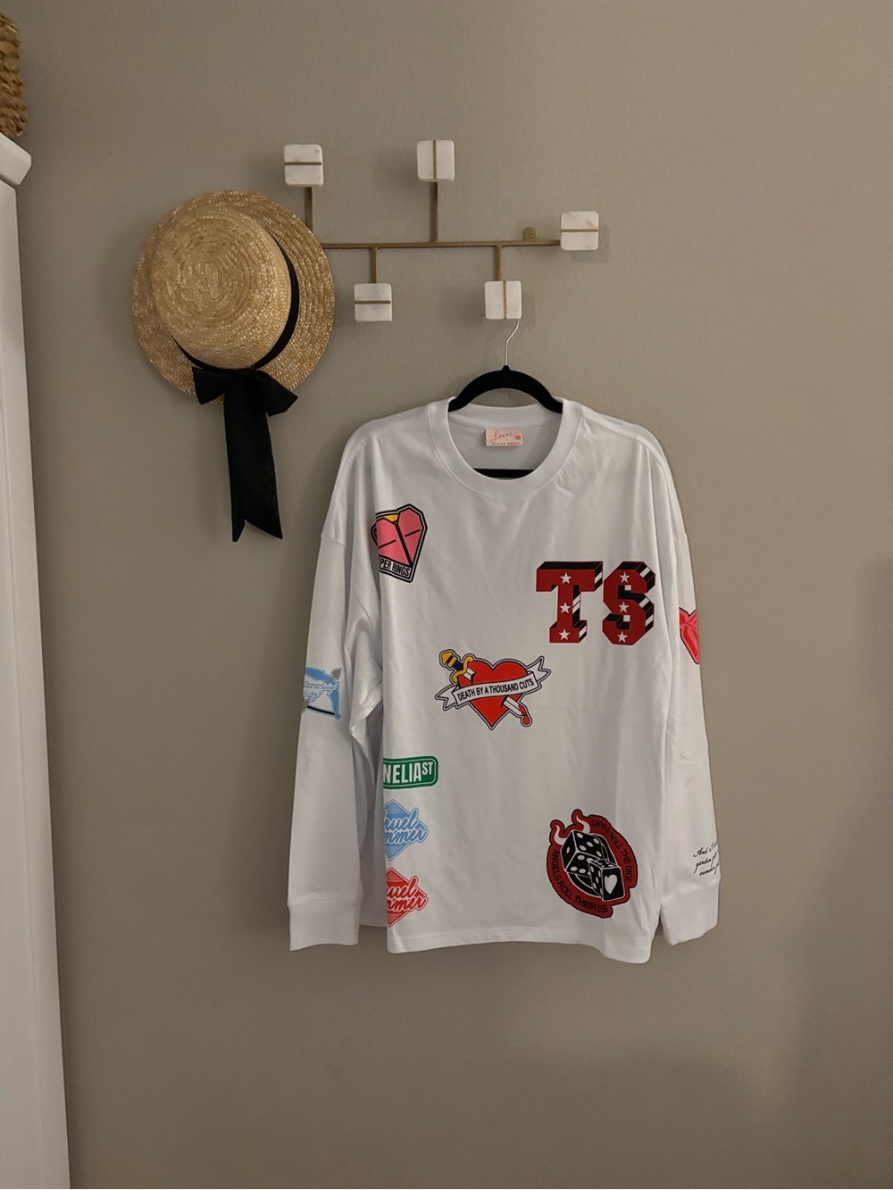 Brand New Taylor Swift Patch Track List Long Sleeve Tee XL